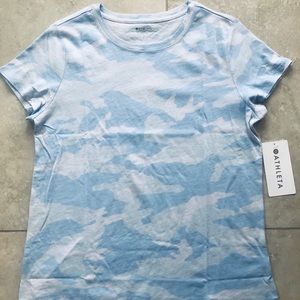 Athleta Organic Daily Camo Crew, Blue